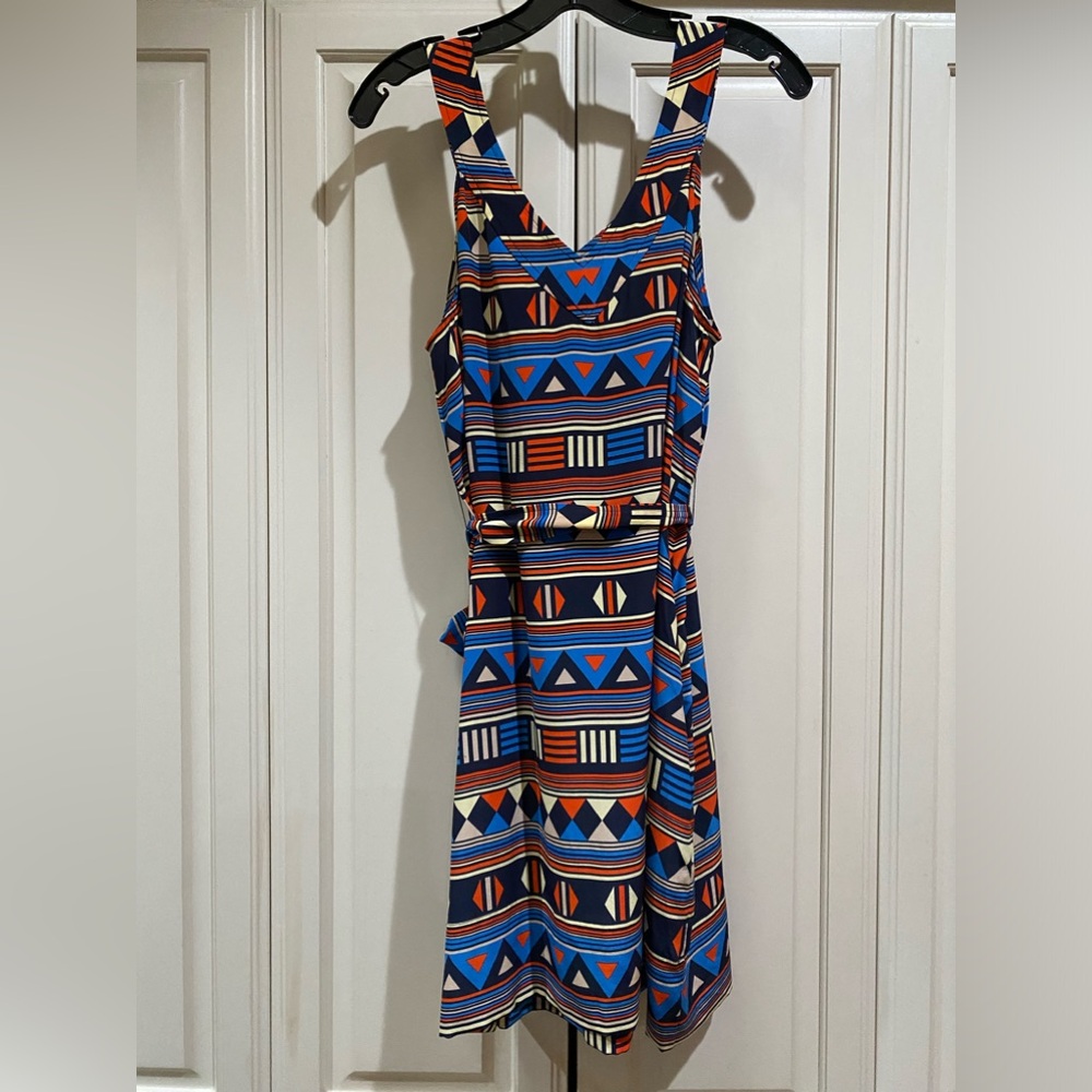 Marc by Marc Jacobs gorgeous blue, red and white silk dress - Picture 7 of 13